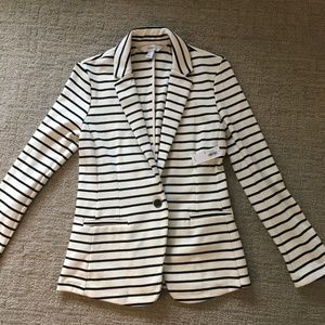 Old Navy Black & White Striped Blazer - NWT
